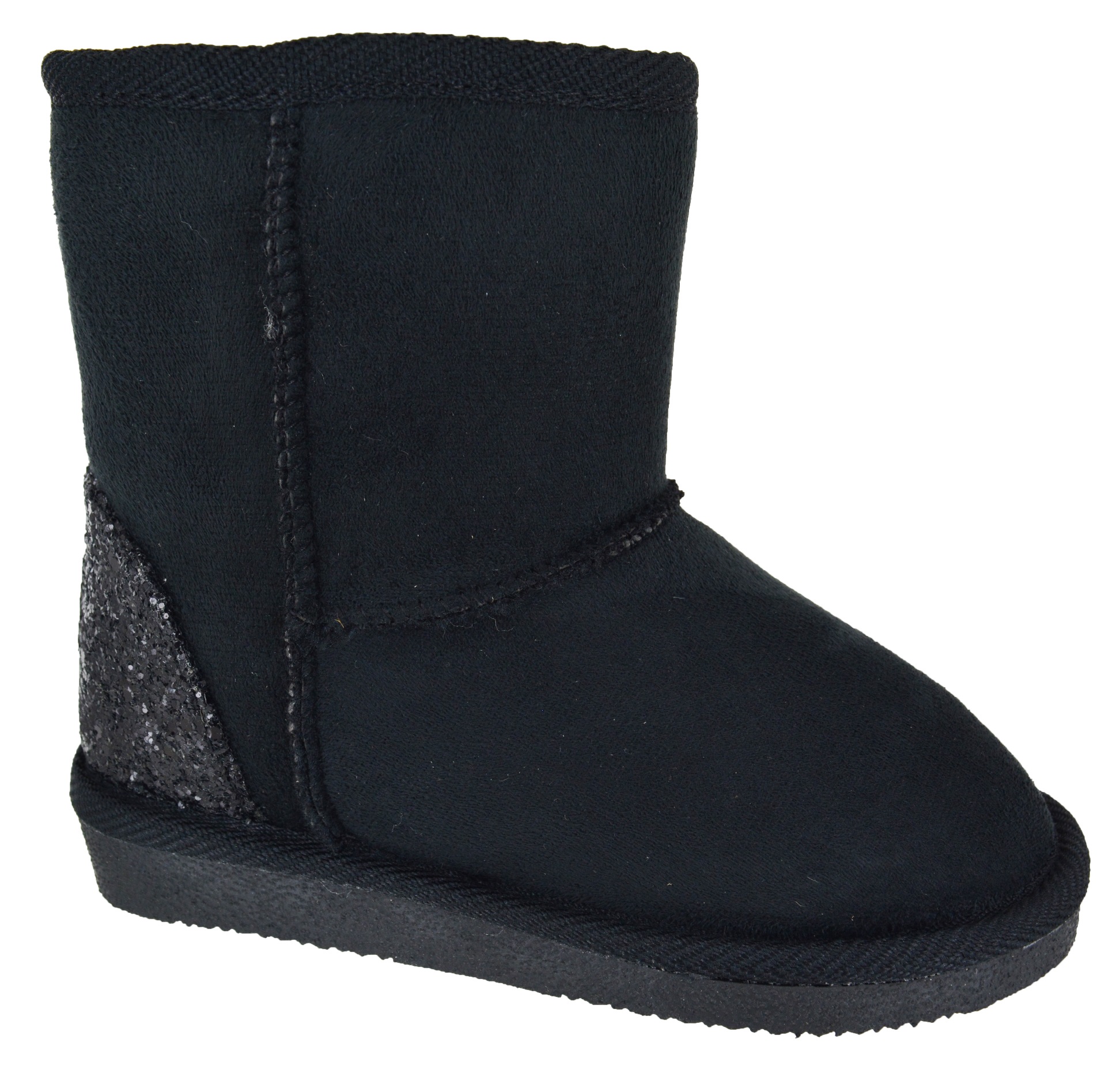 NEW KIDS GIRLS WARM FAUX FUR LINED SNUGG WINTER GLITTER INFANTS BOOTS